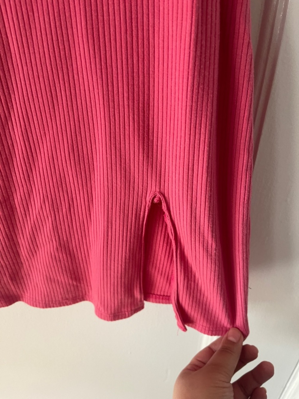 Reformation Pink Sleeveless Mock Ribbed Neck Mini Dress - Picture 6 of 9